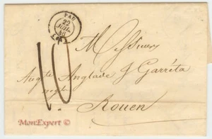 Francia Sin Estampilla 1846 Pau a Rouen - Texto - Cubierta239 - Imagen 1 de 2
