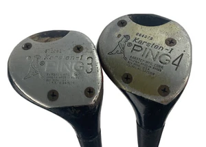 Vintage Ping Karsten I 3 & 4 Holz Set Stiff Flex RH Golfschläger Ferse Toe Balance - Bild 1 von 12
