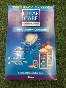 Paquete doble de limpieza de triple acción Alcon Clear Care 2 x 12 OZ - Imagen 1 de 3