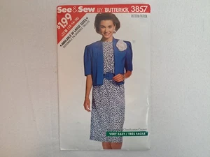 See & Sew Schnittmuster - Misses' Jacke & Kleid (12-16) #3857 - ungeschnitten - Bild 1 von 6