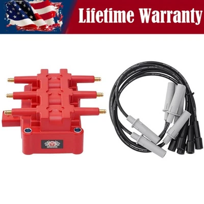 Ignition Coil & Spark Plugs Wire Set For Dodge Grand Caravan 3.3L 3.8L UF305 - Image 1 of 4