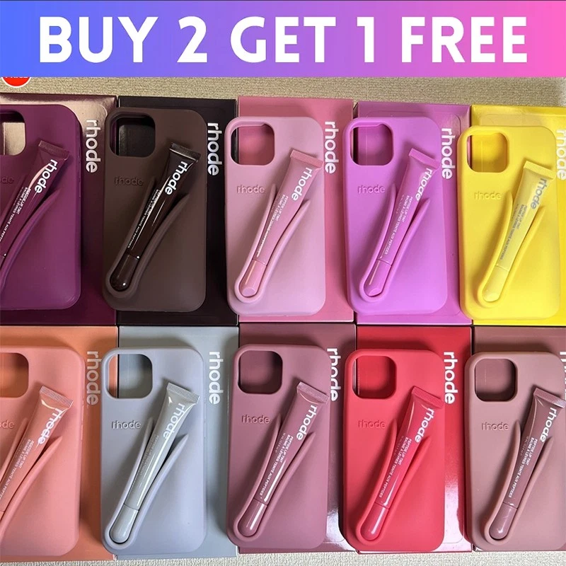 Rhode Lip tint Silicon Phone Cases WITH Lipgloss iPhone 11 12 13 14 15 16Pro Max