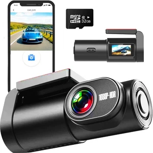 1080P Dash Cam Wifi APP Car DVR FHD Front Mini Camera with Hardwire Kit 32G Card - Picture 1 of 12