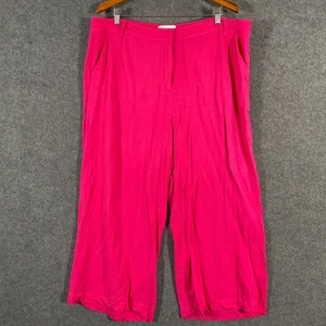 Commonry Pants Womens 18 Plus Pink Trousers Capri Wide Leg Coastal High Rise - Picture 1 of 13