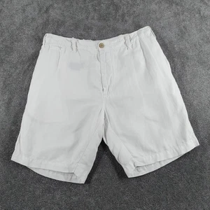 Polo Ralph Lauren Shorts Mens W30 Measured White Linen Blend - Picture 1 of 14