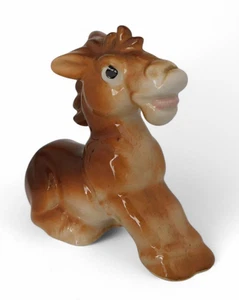 Vintage Esel Maultier Pferd braun 3 1/2" groß Keramik Figur Made in Japan - Bild 1 von 11