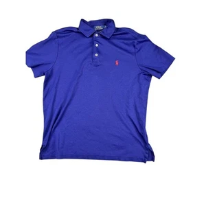 Herren Polo Ralph Lauren Lila Baumwolle Piqué Poloshirt Large Top Zustand - Bild 1 von 9