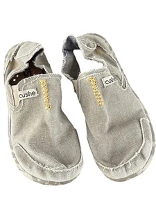 Men's Cushe Sand Tan Brown Slippers Shoes Size 10 Canvas Casual Beach - AC - Picture 1 of 12
