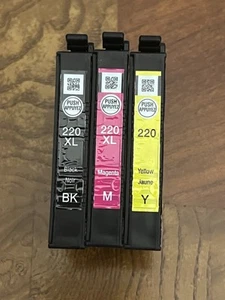 3 Epson LEERE 220 XL Druckerpatronen BK M Y - Bild 1 von 3