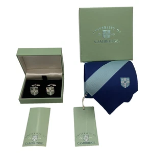 Elizabeth Parker University Of Cambridge Tie and Cufflinks L13 - Picture 1 of 13