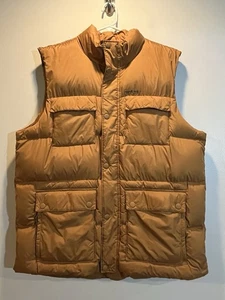 Chaleco de plumón Prana para hombre Timber Trail Duck dorado acolchado sin mangas XL cremallera completa a presión - Imagen 1 de 8