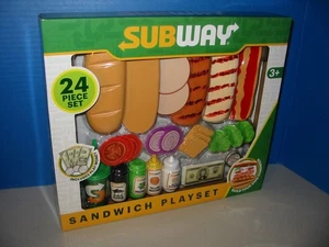 Subway Pretend Play Comida Sandwichera Juego 24 Piezas - Dinero - Nuevo - Imagen 1 de 12