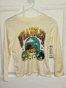 WRANGLER MÄDCHEN Gr. MEDIUM DESERT LOGO LANGARM GRAFIK SHIRT NEU MIT ETIKETT! - Bild 1 von 6