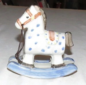 Louisville Stoneware 5 inch Ceramic Rocking Horse Ornament - Excellent - Picture 1 of 3