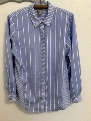 Camisa Chicos Chicos Talla 2 US 12 Poliéster Rayas Azul y Blanco (T1583W) Foto 1 de 4