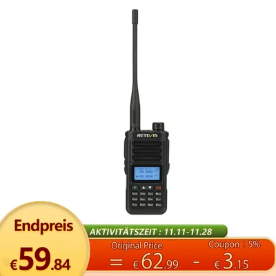 Retevis RA89 Amateurfunkgeräte Dualband 10W IP68 Wasserdicht Handfunkgerät - Bild 1 von 4