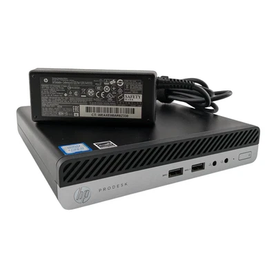 HP ProDesk 400 G4 i5-8500T 8GB 256GB SSD Windows 11 Tiny PC Computer inc PSU - Image 1 of 4