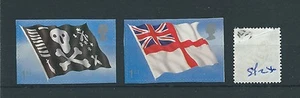 wbc. - GB - SP24 - FLAGS - 2 x 1st. - SG2208/9 - self adhesive CLOSE CUT - Picture 1 of 1