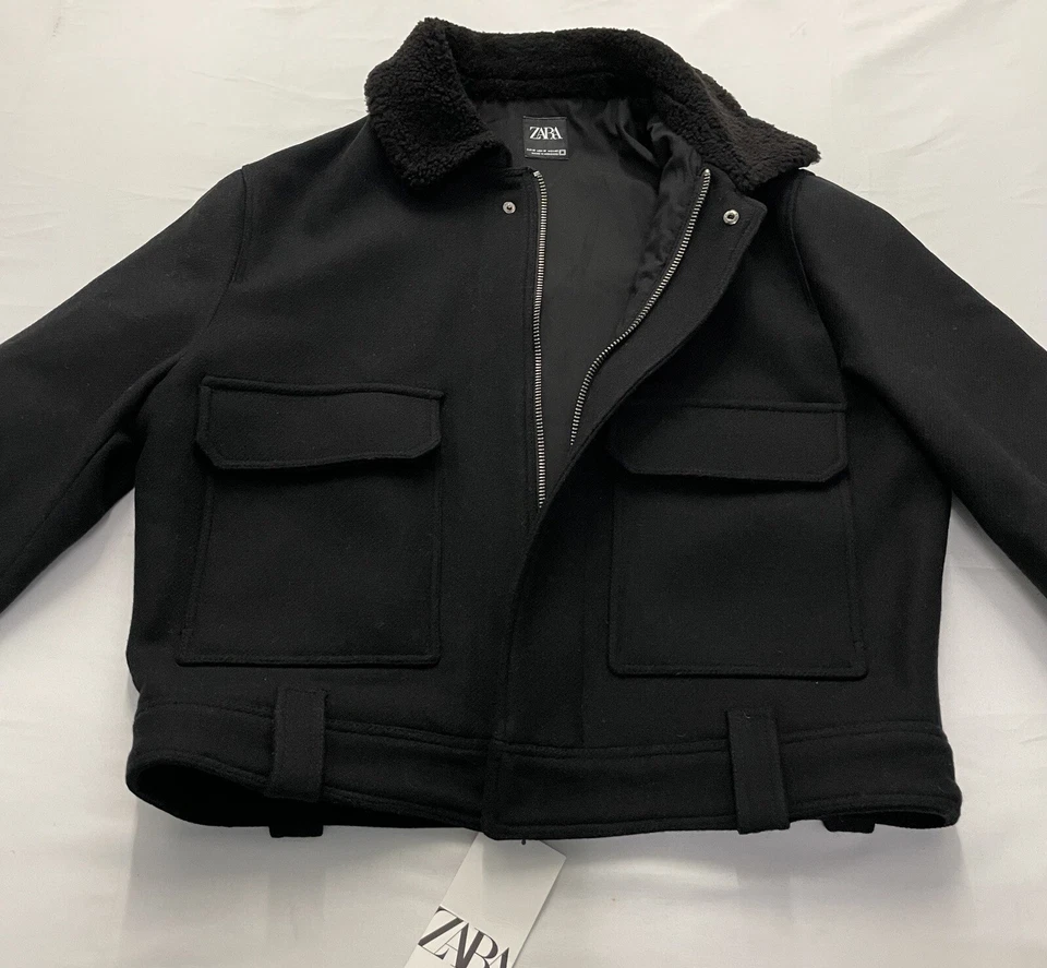 ZARA CLASSIC CROPPED LENGTH JACKET SIZE Medium - Image 1 of 4