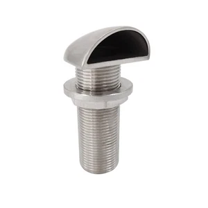1/2" Boat Drain Pipe Connector Thru Hull Stainless Steel Straight Hose Barb - Picture 1 of 6