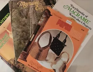 Vintage 1970's Macrame Pattern Magazines Lot x 5 - Picture 1 of 11