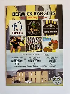 Berwick Rangers v Hartlepool/Sunderland XI/Cardiff City, July 2002 - Picture 1 of 2