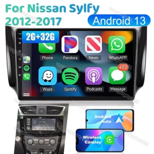 Radio estéreo para automóvil navegación GPS Nissan Sentra Sylphy 2012-2018 Android 13 SWC - Imagen 1 de 17