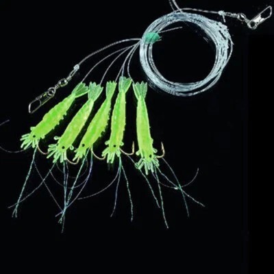 Jenzi Dega Shrimp Deluxe Vorfach mit 5 Armen Chartreuse Paternoster Meeressystem