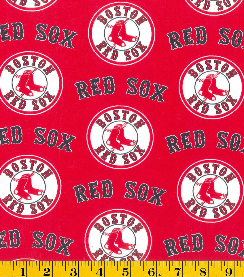 Boston Red Sox 100% tela de algodón - 1/4 yarda - 9" x 58" MLB tela ancha Foto 1 de 1