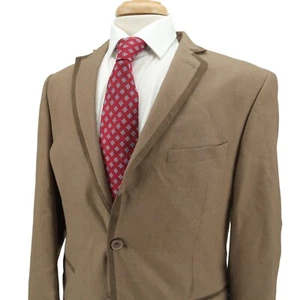 Tallia Orange Medium Brown Poly Blend Slim Blazer Sport Jacket 40R - Picture 1 of 15