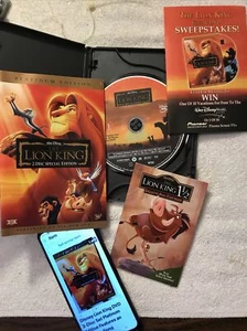 Lion King Walt Disney’s DVD 2-Disc Set Platinum Edition New Song With Inserts - Imagen 1 de 11
