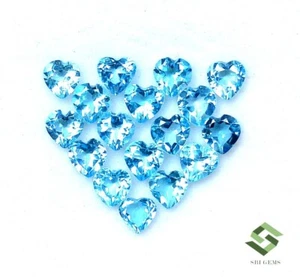 Lote de 17 gemas sueltas 8,44 CTS de topacio azul suizo natural de 5x5 mm - Imagen 1 de 7