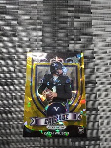zach wilson 2021 prizm draft rookie gold ice prizm jets byu #168