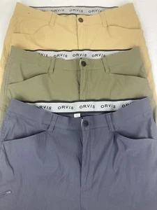 ORVIS HUNTING FISHING OUTDOOR PANTS GRAY GREEN BEIGE MENS 40 X 30 *LOT OF 3* VGC - Picture 1 of 18