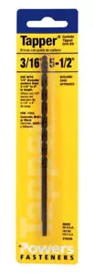 Hillman Tapper 3/16 in. X 5-1/2 in. L Carbide Tipped Drill Bit Straight Shank - Picture 1 of 1