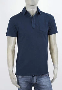 Polo MODS london Piqué de Algodón Bolsillo Denim Azul Y Militar Cuello A Camisa - Bild 1 von 18