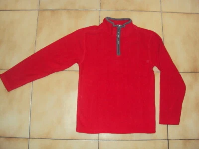 Pull polaire rouge en 10 ans neuf - Photo 1/2