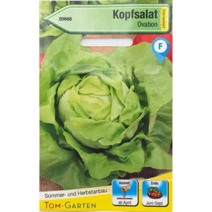 Tom Garten Samen für Kopfsalat Ovation Gemüsesamen - Picture 1 of 3