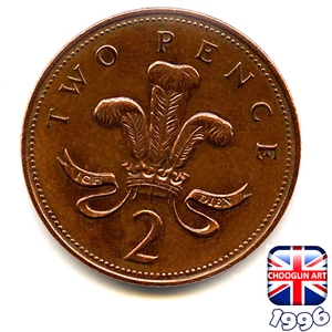 A BRITISH 1996 ELIZABETH II TWO PENCE 2p coin, 29 Years Old! - Picture 1 of 2