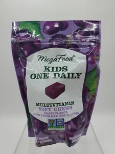 MegaFood Kids One Daily Multivitamin Soft Chews Grape 30 Chewables Exp 10/25 - Picture 1 of 4