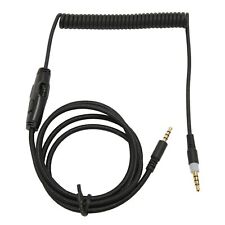Coiled Headphone Cable Replacement Headset Sound Cord With Volume Key For Ki FTD