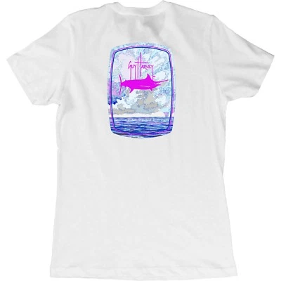 Guy Harvey Ladies Bombshell S/S T-shirt..Pick Size..White..New w/Tags - Image 1 of 4