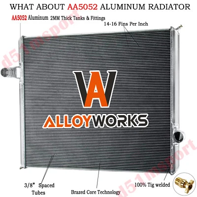 4-Row Aluminum Radiator For 1997-2006 1998 1999 2000 Kenworth T2000 Heavy Duty Foto 1 de 4