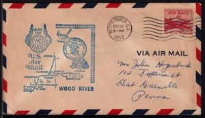 1952 First Flight CAM-107 107S44 airmail Wood River IL - Chicago IL air mail - Picture 1 of 1