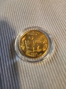2003 Denver Mint 24K Gold Plated State Quarter 25c Coin in Capsule - Alabama - Picture 1 of 5