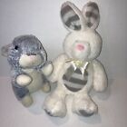 Easter Bunny Plushy Happy Easter TWO large Bunnies See Pics And Measurements