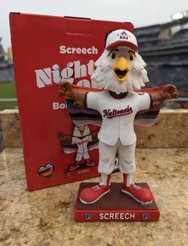 Screech Washington Nationals Nats 2023 SGA Mascot Bobblehead New Pride Night Cover