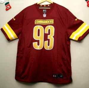 NIKE MEN'S JONATHAN ALLEN BURGUNDY WASHINGTON COMMANDERS NFL GAME JERSEY XL - Picture 1 of 12