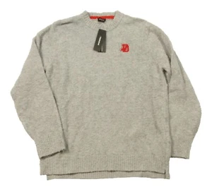 Diesel Men's Gray K-Casy Wool Blend Textured Wool Felt Pullover Sweater $298 - Picture 1 of 5