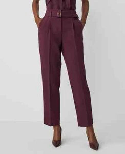 NEW $119 Ann Taylor  The petite belted Taper Pant curvy sz 4P - Picture 1 of 2